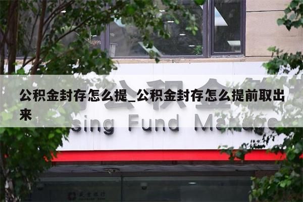 公积金封存怎么提_公积金封存怎么提前取出来